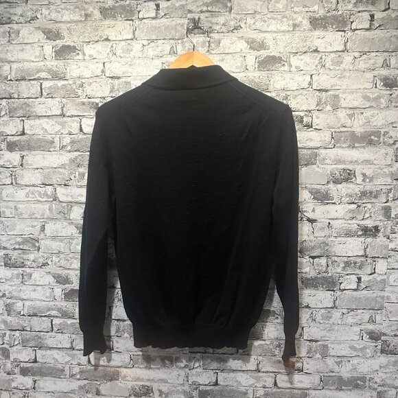 EUC Boss Hugo Boss Long Sleeved Kint Polo Sweater Merino Wool Size Medium - Picture 7 of 12